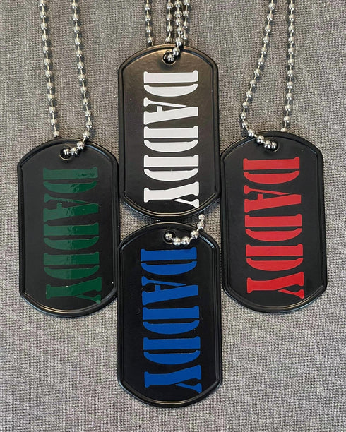 Vinyl Print Metal Tag - "DADDY"